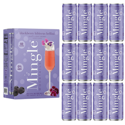 Blackberry Hibiscus Bellini by Mingle Mocktails - Non Alcoholic Beverages