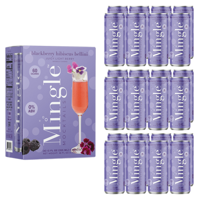 Blackberry Hibiscus Bellini by Mingle Mocktails - Non Alcoholic Beverages