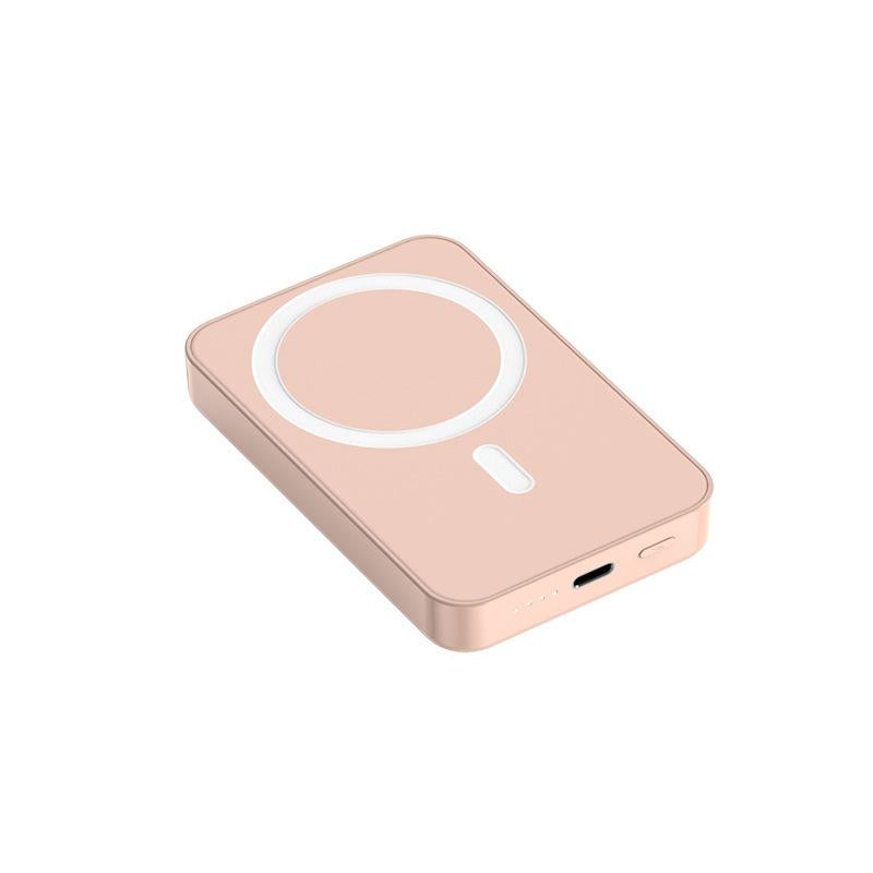 Magnetic Power Bank, Wireless Portable Charger Magsafe 15W Fast Charging, Only Compatible with Mobile Phone Battery Packs with Wireless Charging Function, Compact Electronic Accessories Rechargeable White/Pink/Black