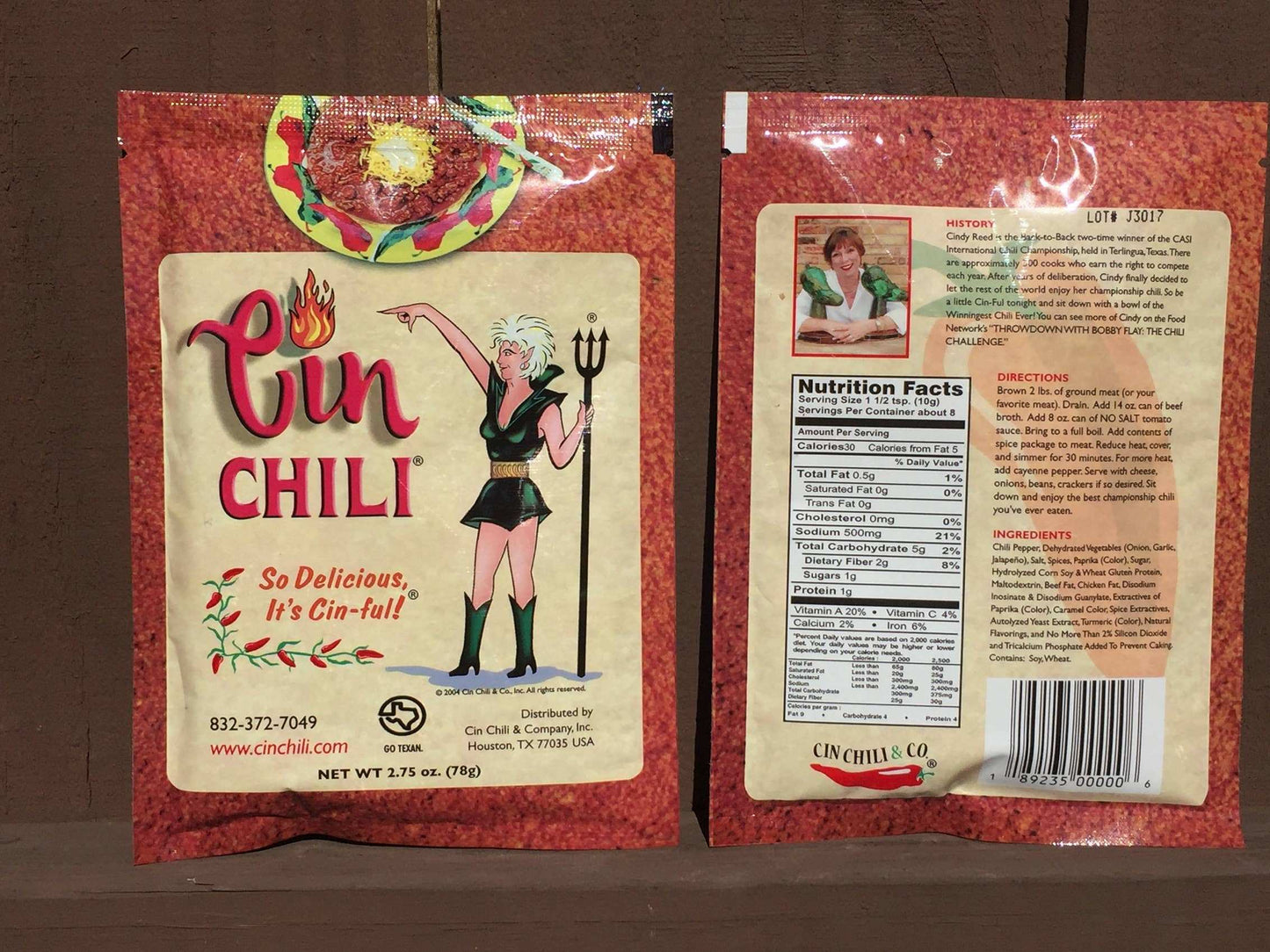 Cin Chili & Cin Chili Hot Sauce Combo