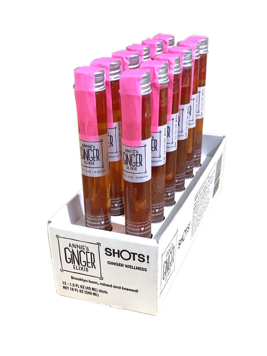 Annie's Ginger Elixirs Organic Gut Health + Immunity Boost Ginger Elixir Shot - 12 shots x 1.5oz case