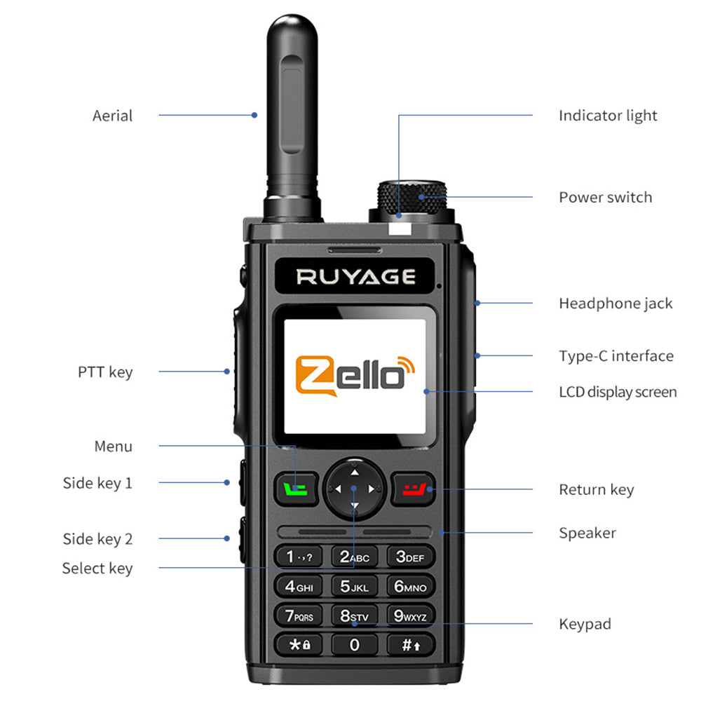 Ruyage Radio Zello Walkie-Talkie(RY98)