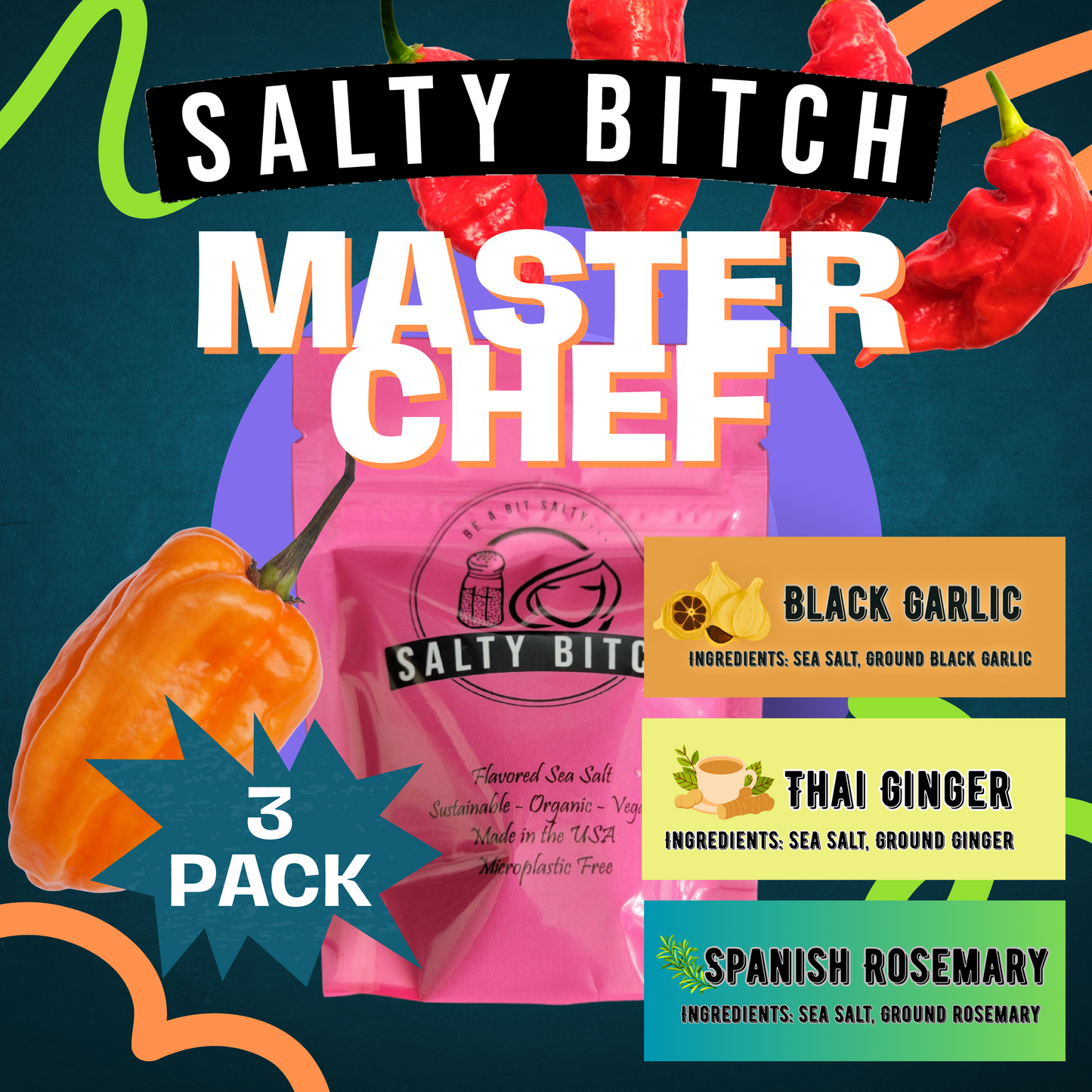 Master Chef 3PK - Flavored Sea Salt 3PK
