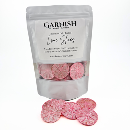 Wicked Inspired Pink and Green Luster Dust Dried Lime Garnish Set 2 Pack