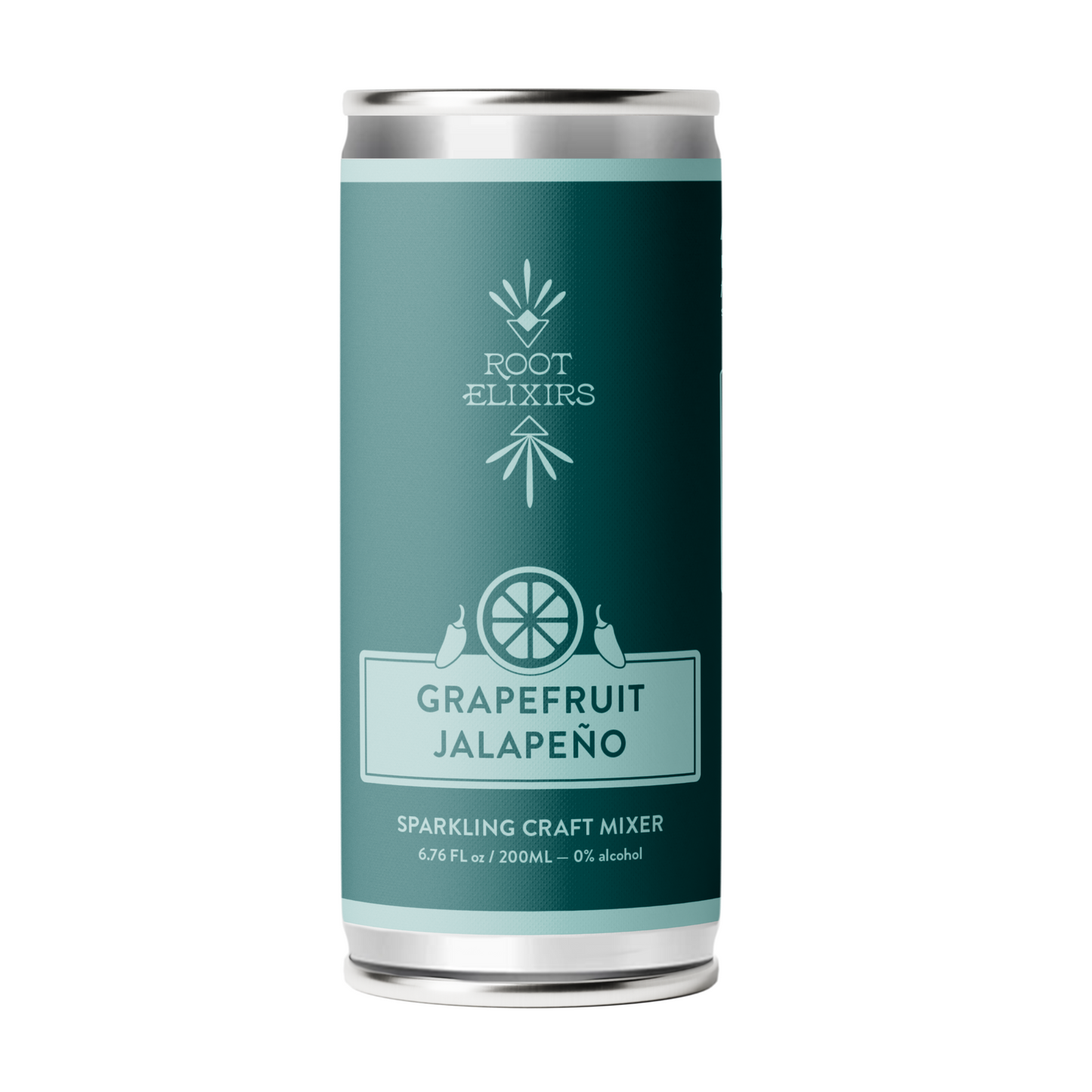 Root Elixirs Sparkling Grapefruit Jalapeno Premium Cocktail Mixer- 8 Cans 7.5 oz