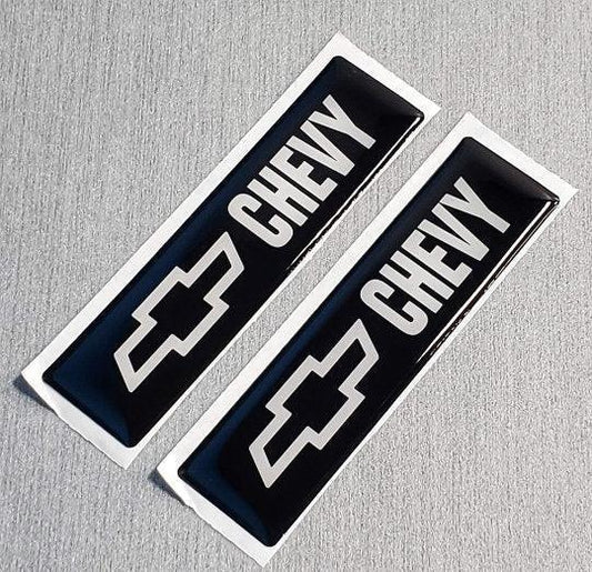2x Domed Bowtie Emblem Inserts for Weathertech Floor Mats - Fits Chevy / Chevrolet