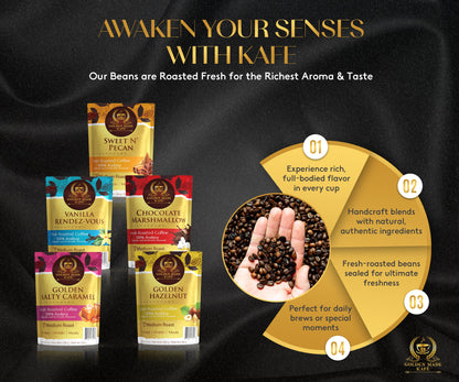 8oz PREMIUM GROUND COFFEE - GOLDEN HAZELNUT