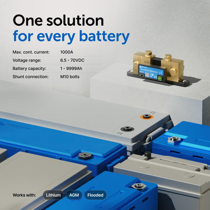 Smartshunt Battery Monitor (Bluetooth) - Victron Smart Shunt - 6.5V-70V, 1000 Amp