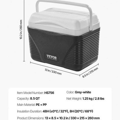 VEVOR Insulated Portable Lunchbox Cooler, Max 52 Qt - Holds 50 Cans, Ice Retention Hard Cooler with Heavy Duty Handle, Ice Chest Lunch Box for Camping, Beach, Picnic, Travel, Outdoor VEVOR Super Brand Day