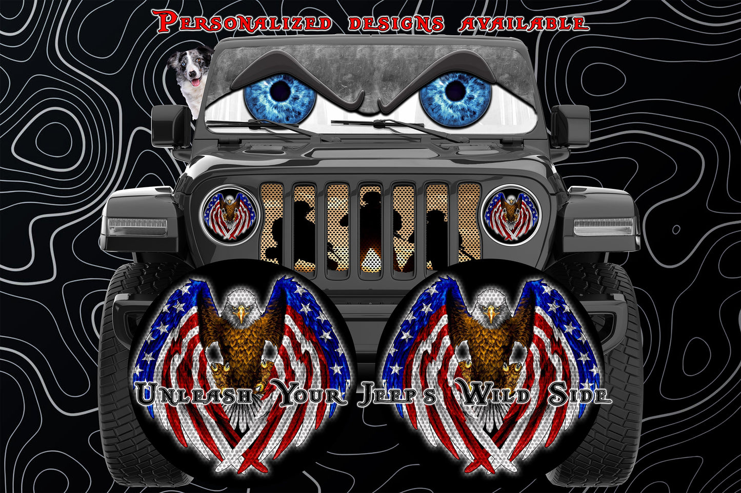 Eagle eye for a round beast headlight decal.