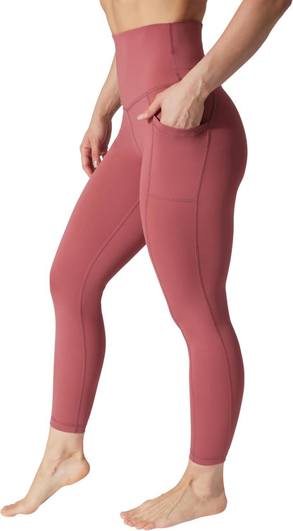 Squat Proof Elastic Free Super High Waisted Tummy Control Ankle Leggings with Pockets