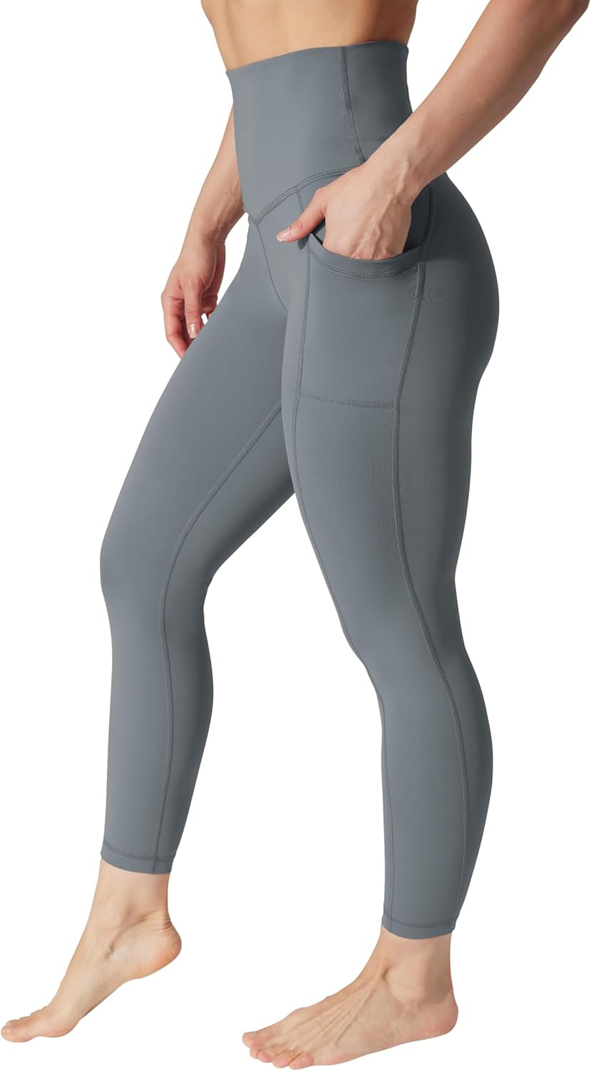 Squat Proof Elastic Free Super High Waisted Tummy Control Ankle Leggings with Pockets