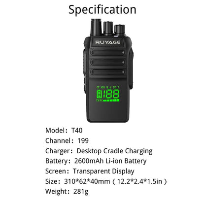 Ruyage Radio Waterproof Walkie-Talkie(T40)