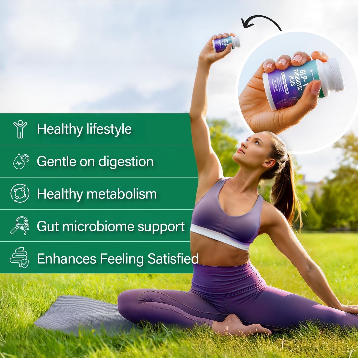 Probiotic Capsules - 900 Million AFU of Akkermansia, Clostridium, Bifidobacterium. Added Prebiotic Chicory and Green Tea Exact.