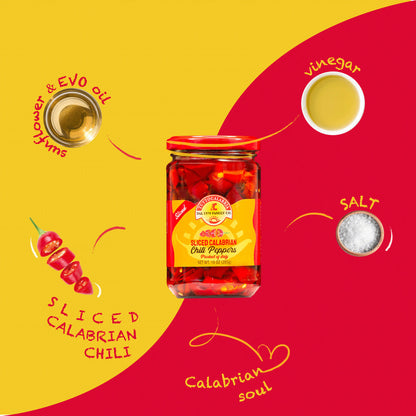 TuttoCalabria Sliced Calabrian Chili Peppers, 10 oz