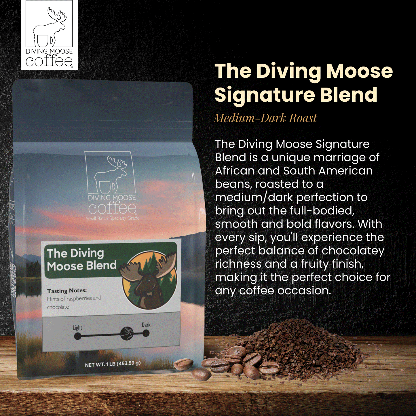 The Diving Moose Signature Medium-Dark Roast Blend