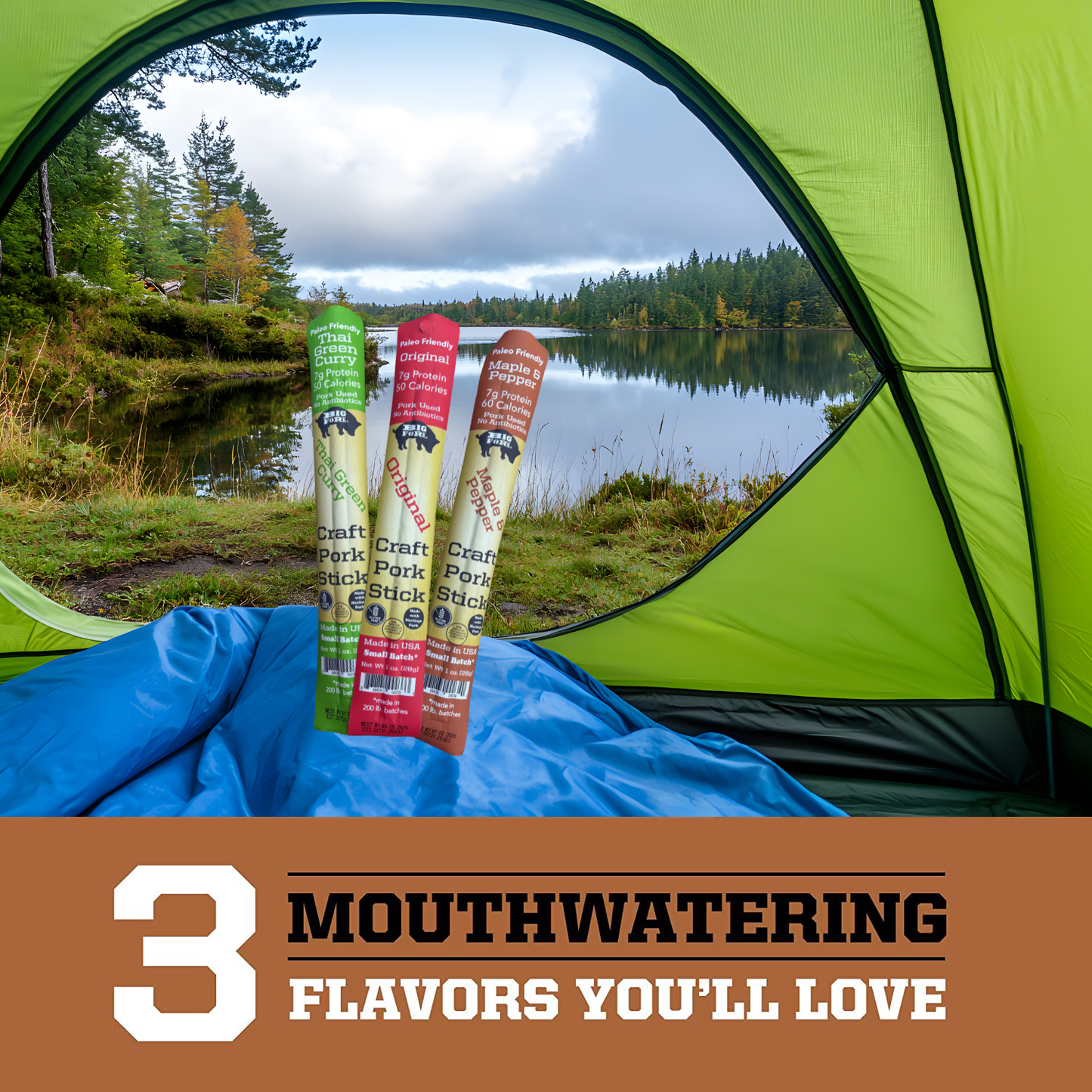 Craft Pork Snack Stick Sample (3 sticks total)