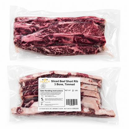 Premium Center-Cut LA Galbi (Unmarinated Beef Short Rib) (2lbs)