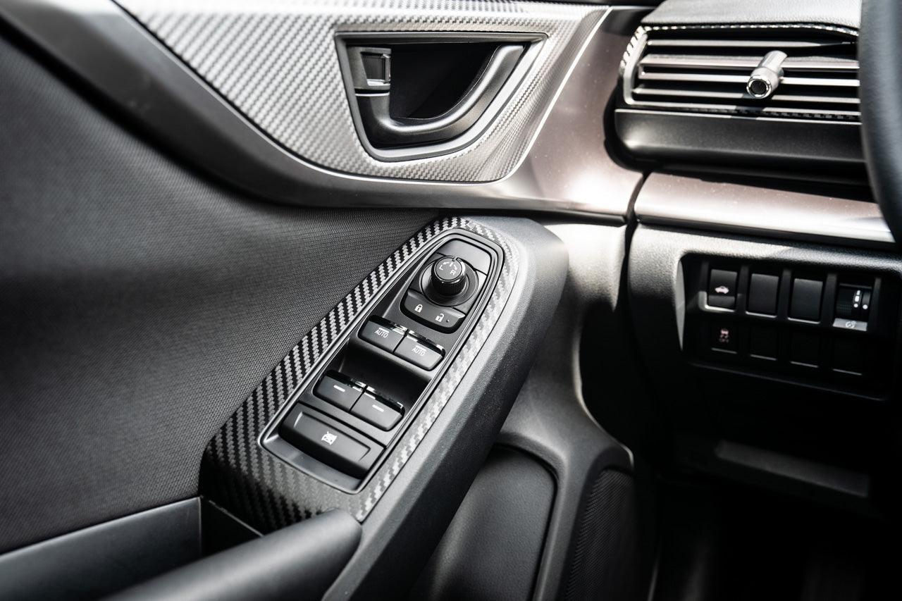 3D Carbon Door Switch Panel Overlays (Front / Rear) - 2022+ Subaru WRX