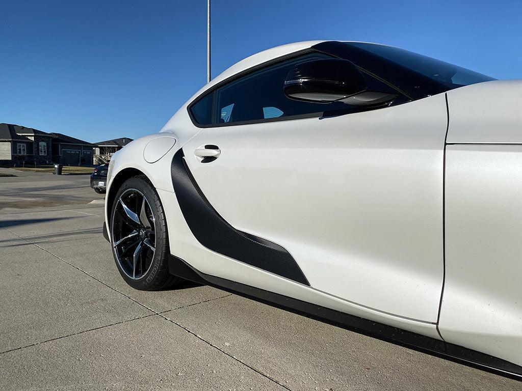 3D Carbon Door Trim Overlay / Garnish / Protector - 2020+ Supra