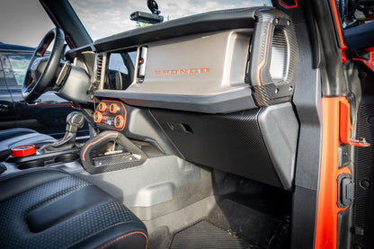 3D Carbon Glovebox Overlay Kit - 2021+ Bronco