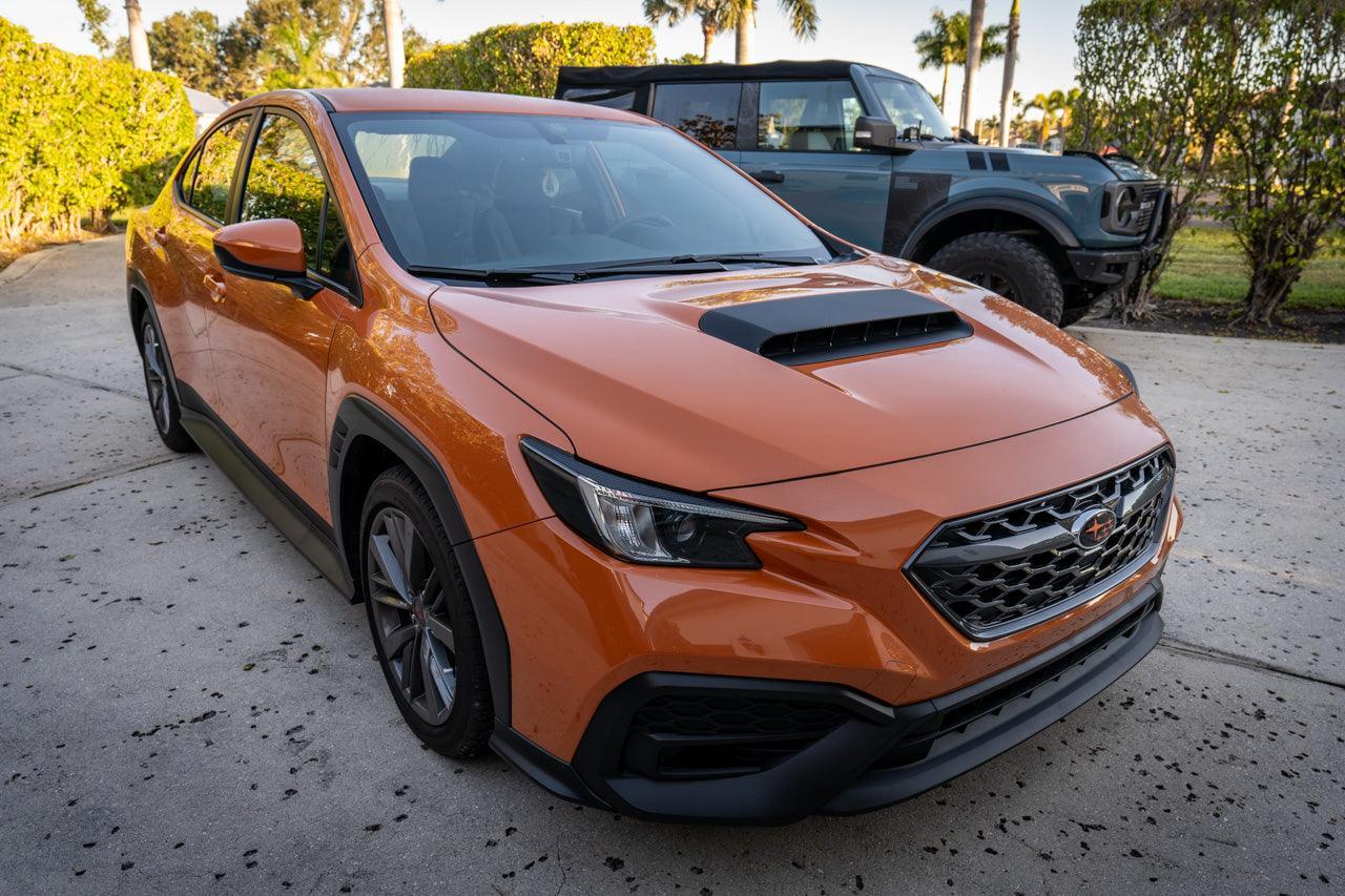 3D Carbon Hood Scoop Overlay - 2022+ Subaru WRX