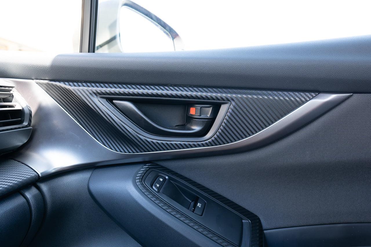 3D Carbon Interior Door Handle Trim Overlay Part 1 - 2022+ Subaru WRX