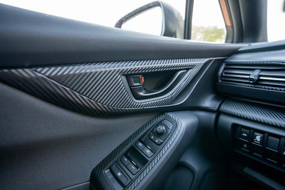 3D Carbon Interior Door Handle Trim Overlay Part 2 - 2022+ Subaru WRX