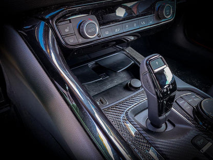 3D Carbon Phone Charger / USB / Cigarette Lighter Tray Overlay - 2020+ Supra