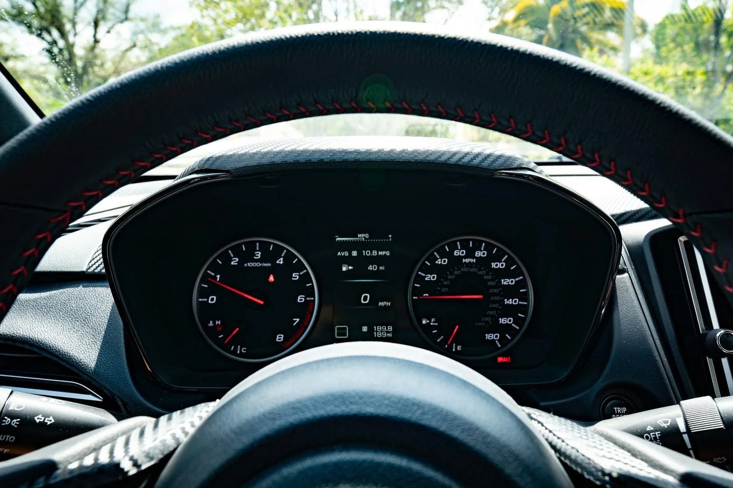 3D Carbon Speedometer Cluster Overlay - 2022+ Subaru WRX