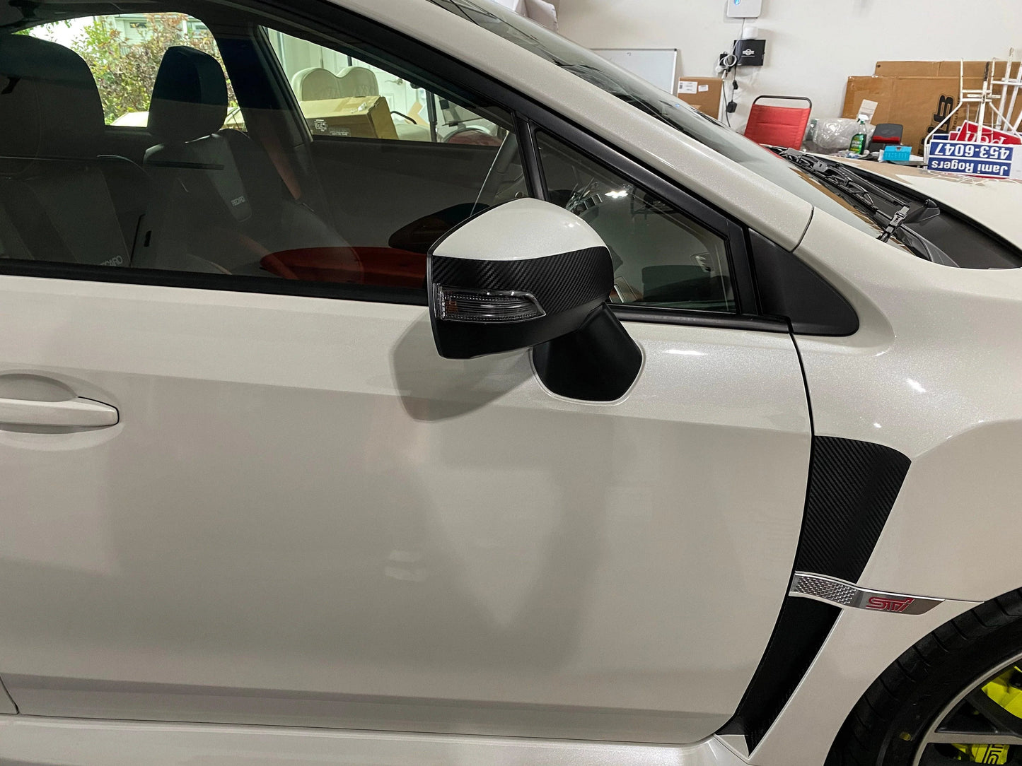 3D Carbon Turn Signal Mirror Cover Protector - 15+ WRX / STI