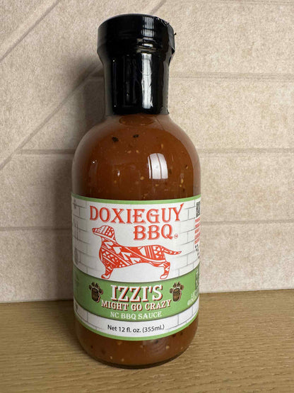 Izzi’s Might Go Crazy – NC Honey Bourbon Garlic BBQ Sauce (12 oz)