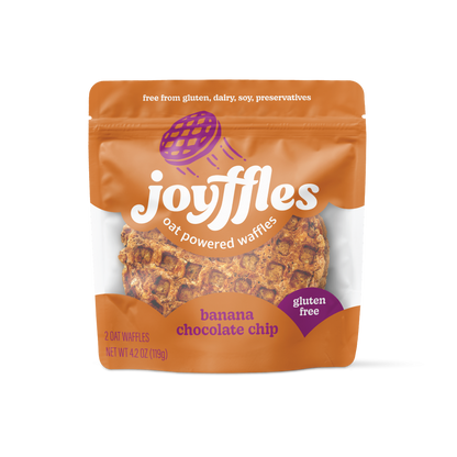 Joyffles banana chocolate chip (classically bold and beautiful) Waffles - 2-piece Pack