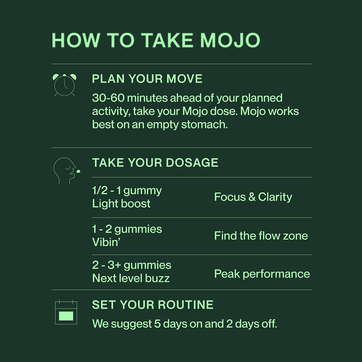 Mojo | Mushroom Dosed Gummies Extra Strength Brain Boost Gummies - Strawberry Tangerine