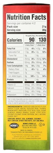 Nonni's THINaddictives Almond Thin Cookies - 3 Boxes Mango & Coconut Almond Cookies - Sweet Crunchy & Chewy Almond Cookie Thins - Biscotti Individually Wrapped Cookies - Kosher Coffee Cookies - 4.4 oz