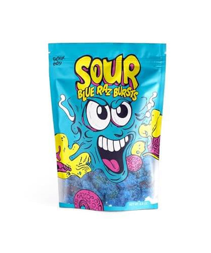 Sourboy Blue Raspberry Gushers - TikTok Viral Extreme Sour Candy - 3.5oz