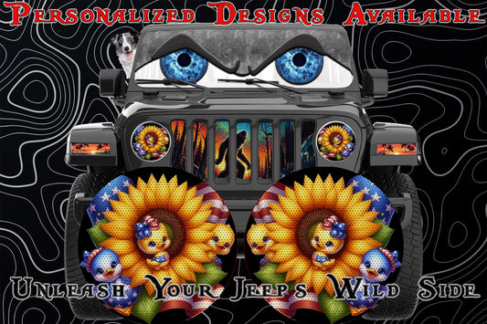 Sunflower Duck for a round headlight decal.