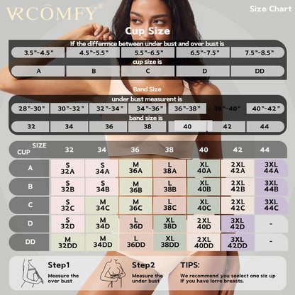 VRCOMFY Jelly Wireless Women Comfortable Push up Bras Wireless Seamless Full Coverage Bra Buttery Soft Everyday Tshirt Bra