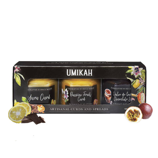 Umikah Passion Fruit, Yuzu & Chocoalate Sauce Jar Sets - 6 Sets x (3 Jars x 1.5 oz) case