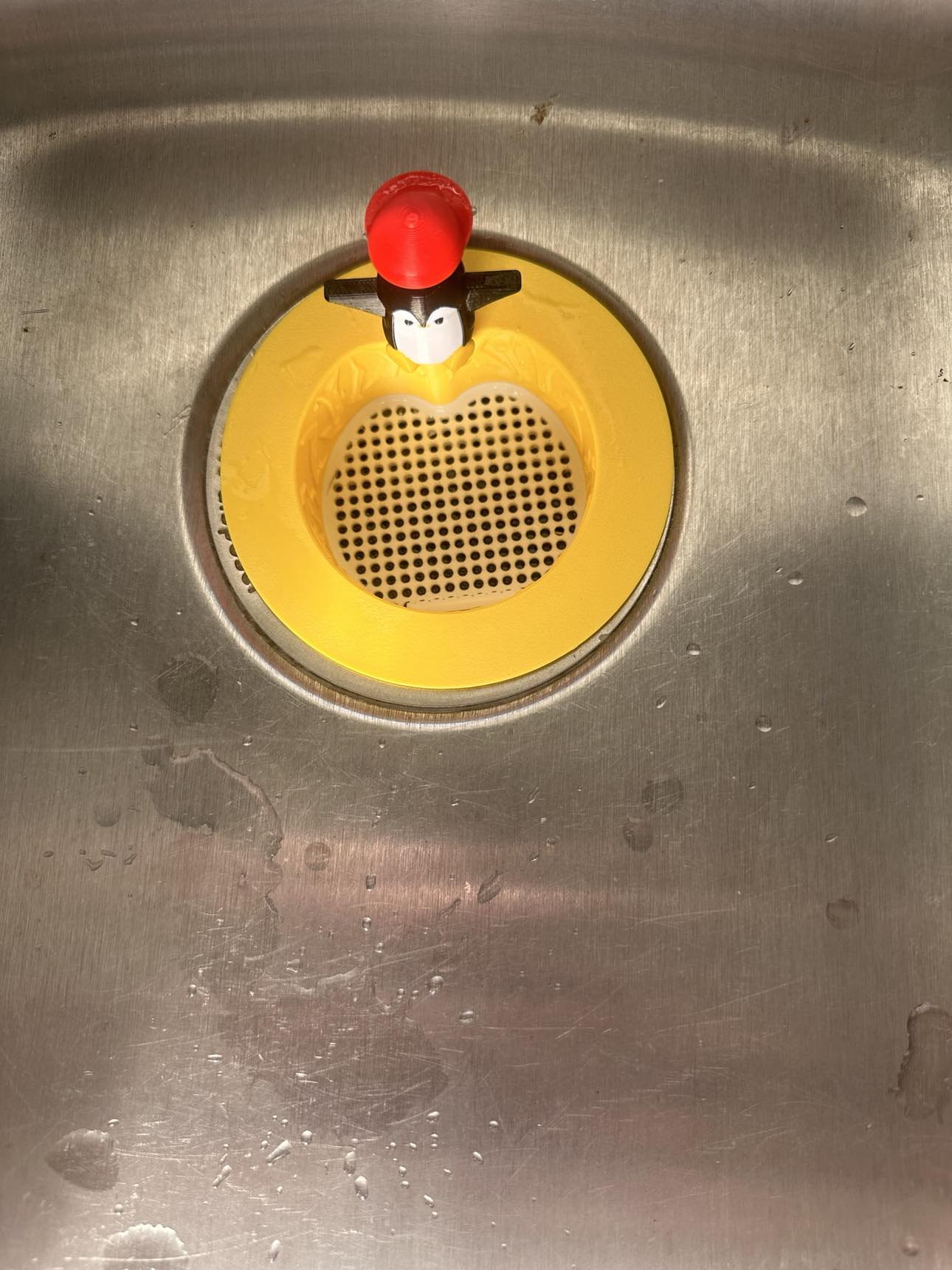 Adorable 3D-Printed Penguin Sink Strainer – Eco-Friendly and Functional Drain Protector