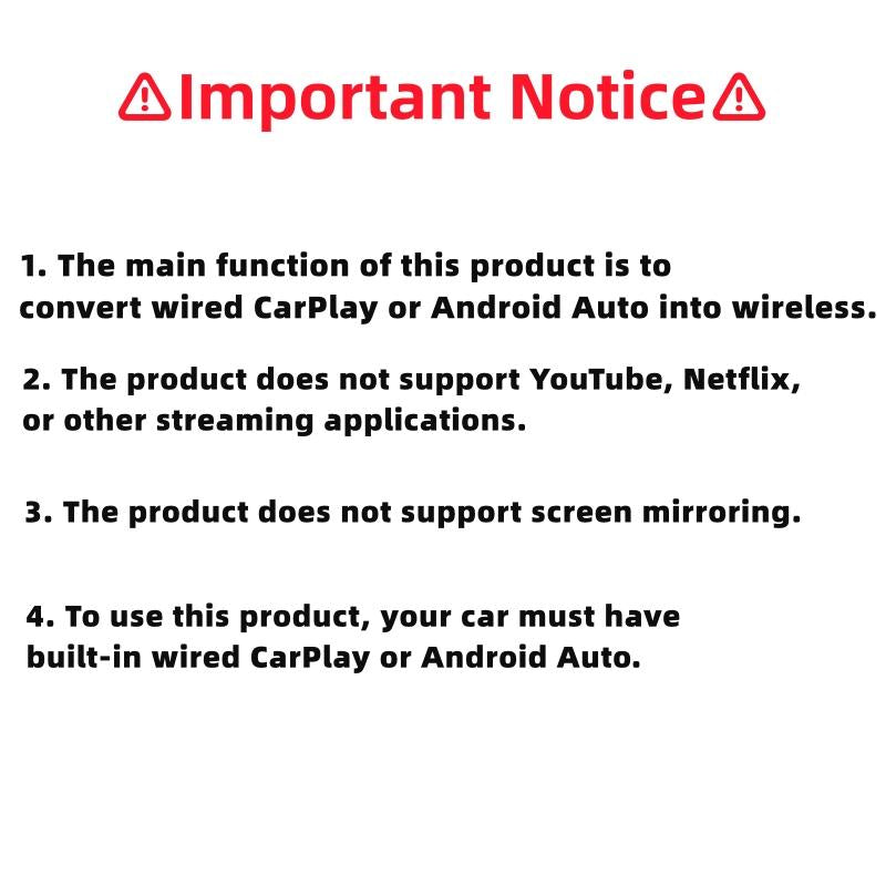 2025 Wireless Carplay Adapter for Iphone/Android - Fast Connection,No Latency,Hands-Free Call Wireless Adapter Electronic Charger Carplay Dongle