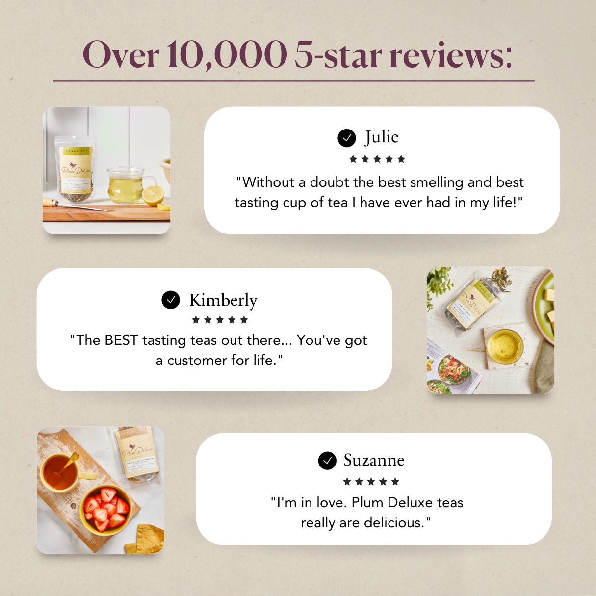 Plum Deluxe Tea Raspberry Revitalizer Lemon Mate Tea