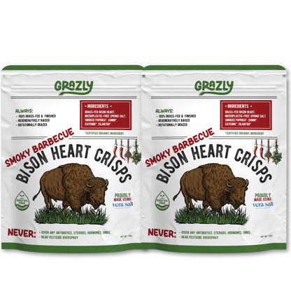 Bison Heart Crisps - 100% Grass-Fed/Finished