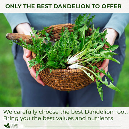 Dandelion Root Tea Bags, 100% Natural & Pure from Dandelion Root, Eco-Conscious Tea Bags, Dandelion Root Herbal Tea. Dandelion Root Tea. No Sugar, No Caffeine, No Gluten, Vegan.