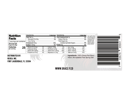 Bison Heart Crisps - 100% Grass-Fed/Finished