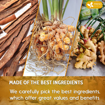 Turmeric, Ginger, Cinnamon Tea, Tea Bags, 100% Natural, Hand-made Blend of Turmeric, Ginger, and Cinnamon. Eco-conscious Tea Bags. Turmeric Ginger Herbal Tea. No Sugar, No Caffeine, No Gluten, Vegan.