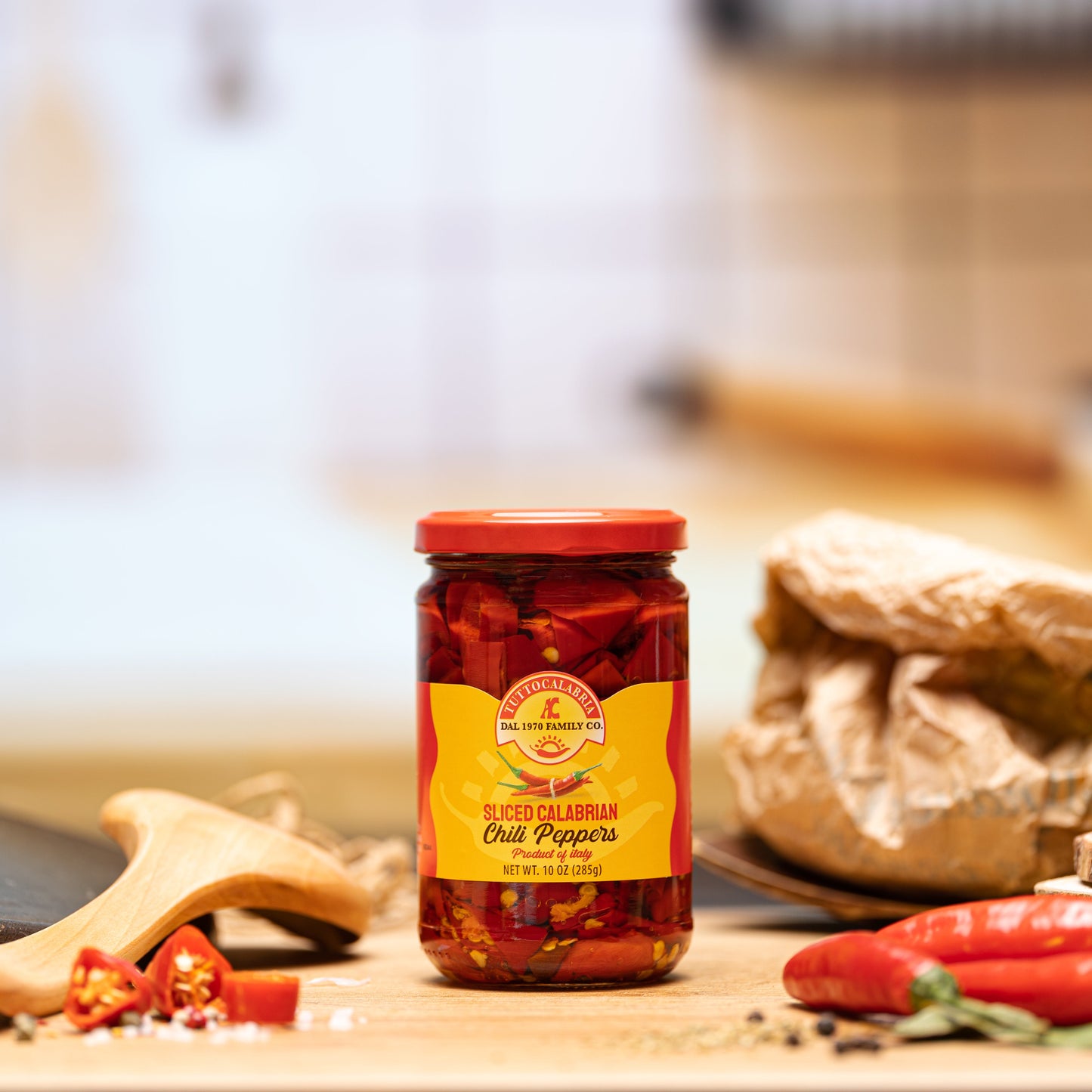 TuttoCalabria Sliced Calabrian Chili Peppers, 10 oz