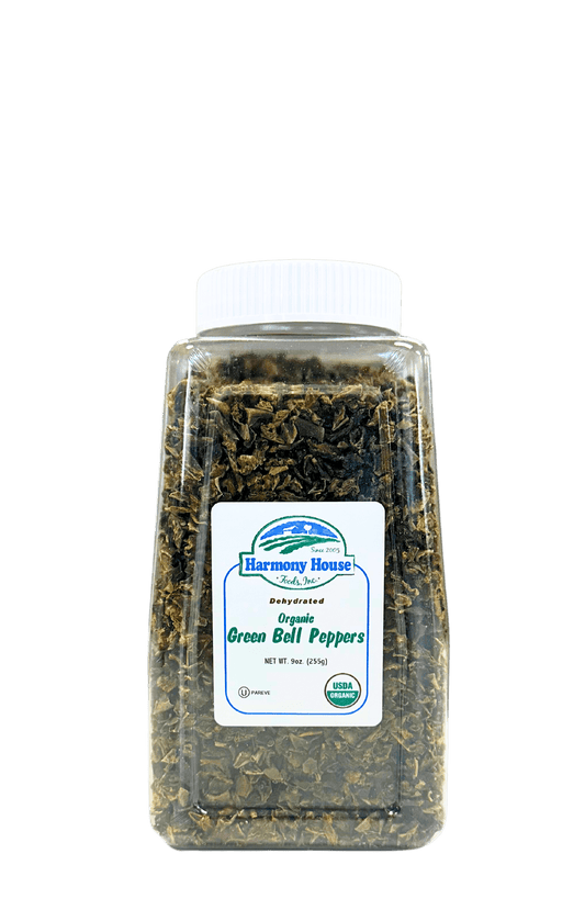Bell Pepper, Green, Dried, Organic