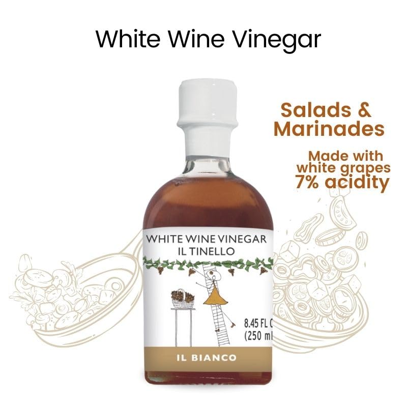 IL TINELLO, White Wine Vinegar Aceto di Vino Bianco, (8.45 fl oz) 250ml