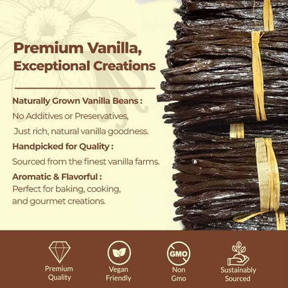 Buy Bulk Vanilla Beans for Baking, Extracts & More – Grade A (1 lb Pack)